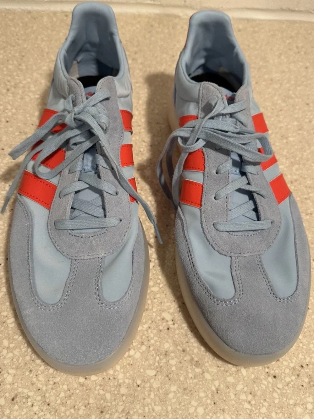 adidas Men’s Barreda Decode Clear Sky Bright Red Core White Skate Sneakers 11.5